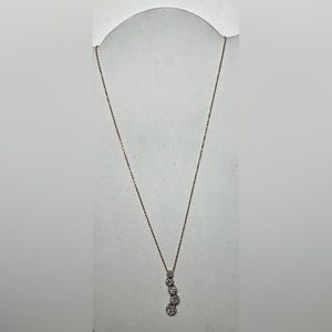 14K Solid Yellow Gold 1.00ctw Diamond Cluster Journey Necklace 18”